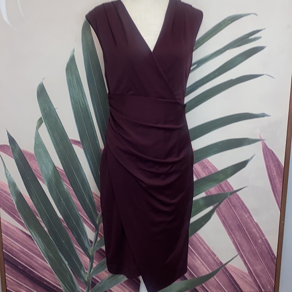 WHBM Sleeveless Surplice Wrap Dress - Picture 4 of 13